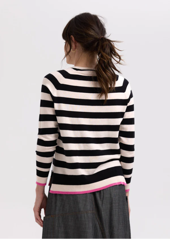 ZAKET & PLOVER ESSENTIAL STRIPE V KNIT SHELL