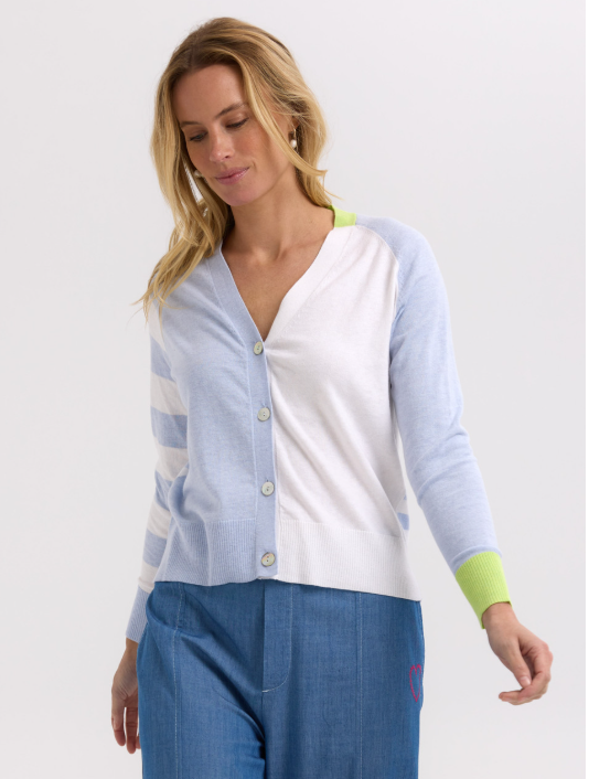 ZAKET & PLOVER SPLIT CARDI SKY