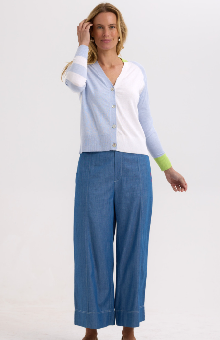 ZAKET & PLOVER SPLIT CARDI SKY