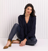 FOIL KNOTTING HILL BLOUSE MIDNIGHT