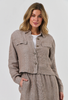 NATURALS BY O & J CROPPED JACKET TRUFFLE