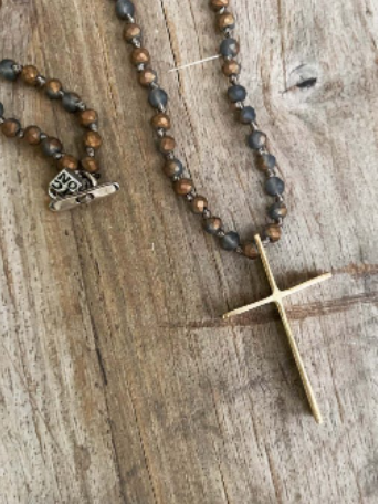 BYPIAS GOLD CROSS  NECKLACE